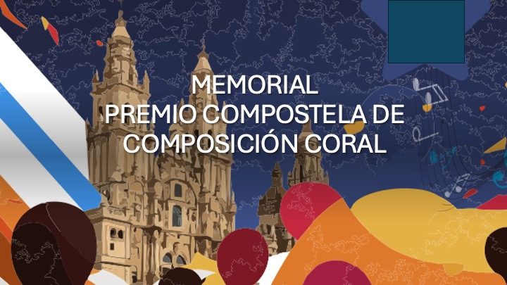 Cartel do II Certame Memorial e Premio Compostela de Composición Coral